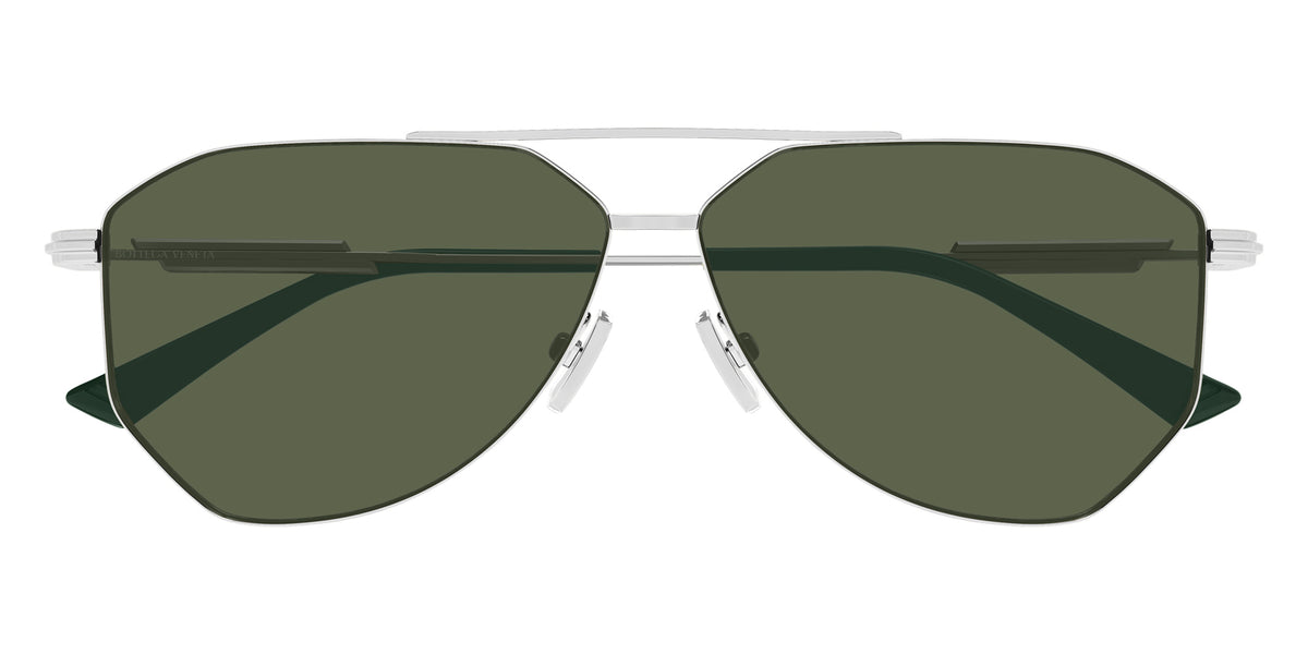 Bottega Veneta BV1508S 004 60 - Silver / Green AR #id:bv1508s004_s:102100