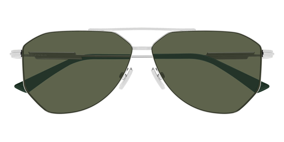 Bottega Veneta BV1508S 004 60 - Silver / Green AR #id:bv1508s004_s:102100