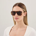 Bottega Veneta BV1513S 002 61 - Havana/Gold / Brown #id:bv1513s002_s:102115