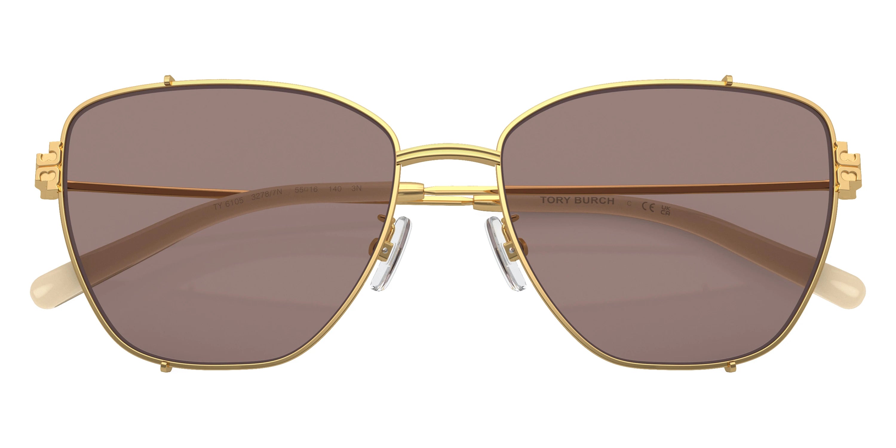 Tory Burch TY6105 32787N 55 - Shiny Gold / Light Purple Brown