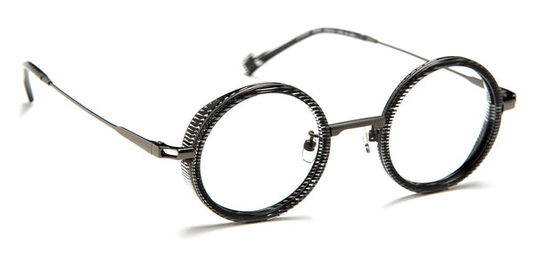 Black and Crystal Striped/Gray / Sun Clip / 46-24-148