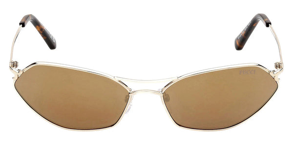 Shiny Pale Gold / Brown Mirrored / 60-16-140