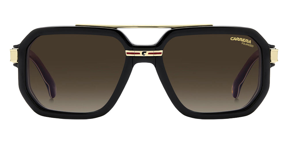 Carrera CA TITANIO 01/C 0N8LS7 56 - Black Red Horn / Brown Shaded Polarized Antireflex #id:catitanio01c0n8ls7_s:102100