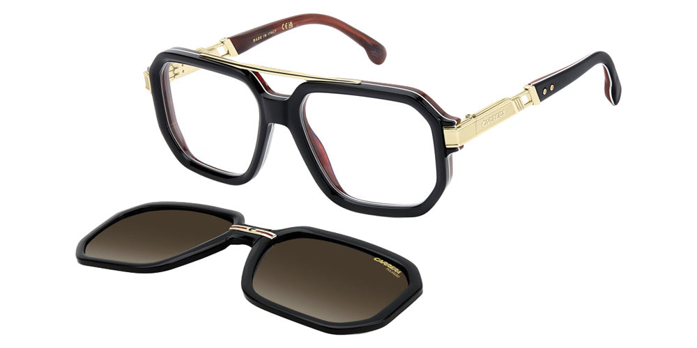 Carrera CA TITANIO 01/C 0N8LS7 56 - Black Red Horn / Brown Shaded Polarized Antireflex #id:catitanio01c0n8ls7_s:102105