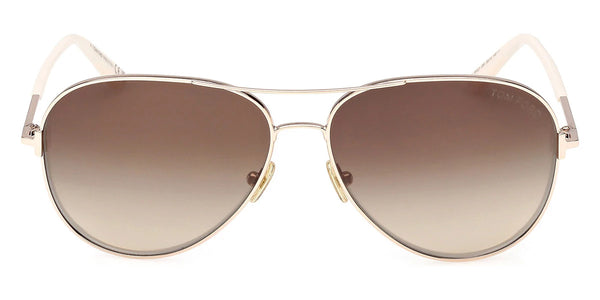 Shiny Rose Gold / Brown Mirrored / 59-14-140