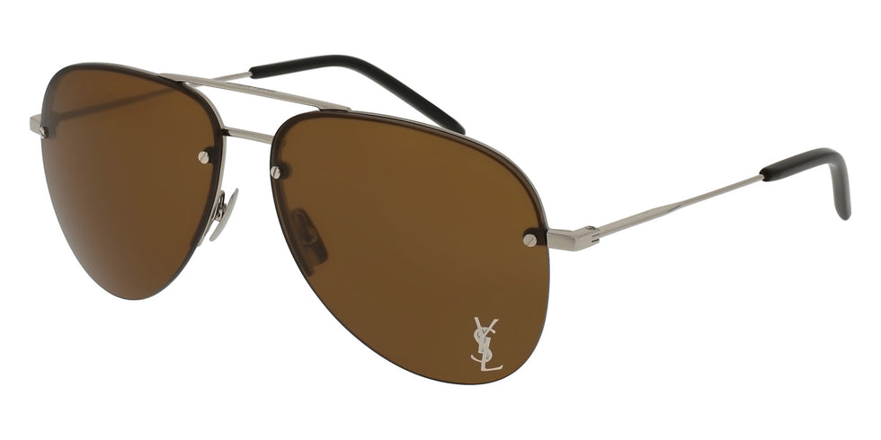 Saint Laurent CLASSIC 11 M 002 59 - Silver / Brown #id:classic11m002_s:102105