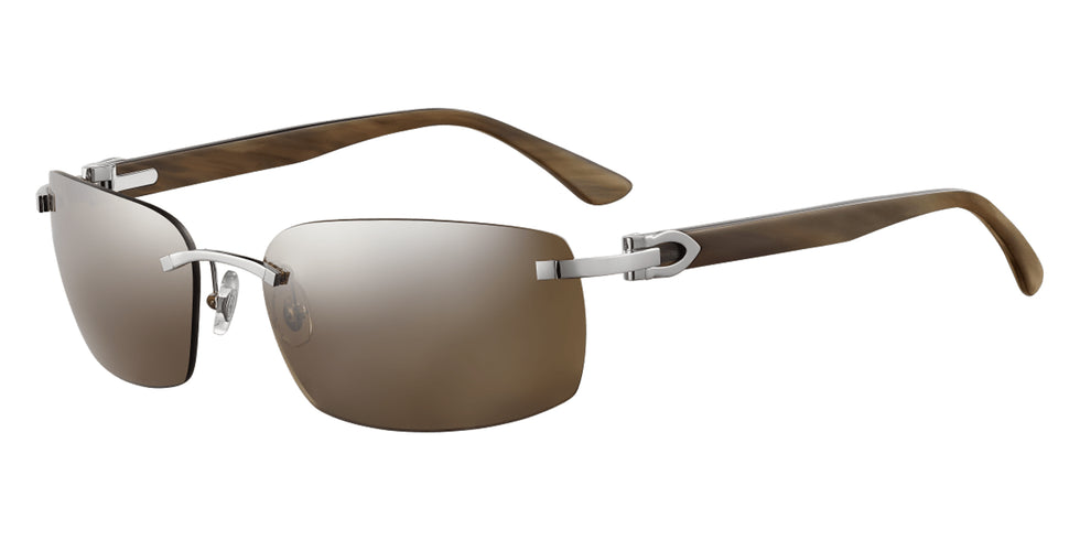 Cartier CT0046S 002 60 - Silver/Brown / Brown Multi Treatment #id:ct0046s002_s:102100