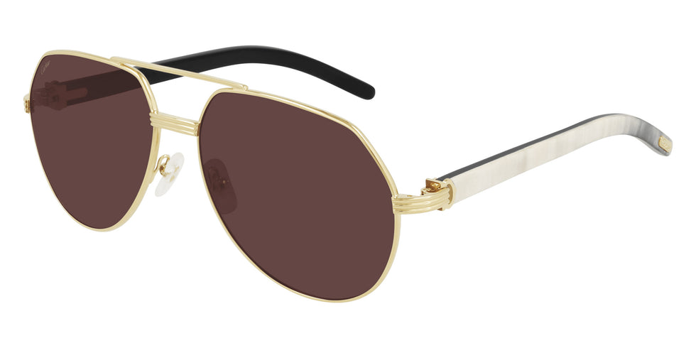 Cartier CT0272S 003 60 - Gold/White / Violet AR Polarized #id:ct0272s003_s:100100