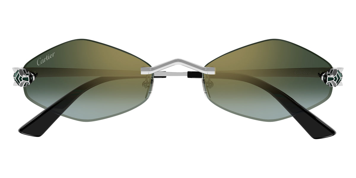 Cartier CT0433S 007 55 - Silver / Green Multi Treatment #id:ct0433s007_s:100100