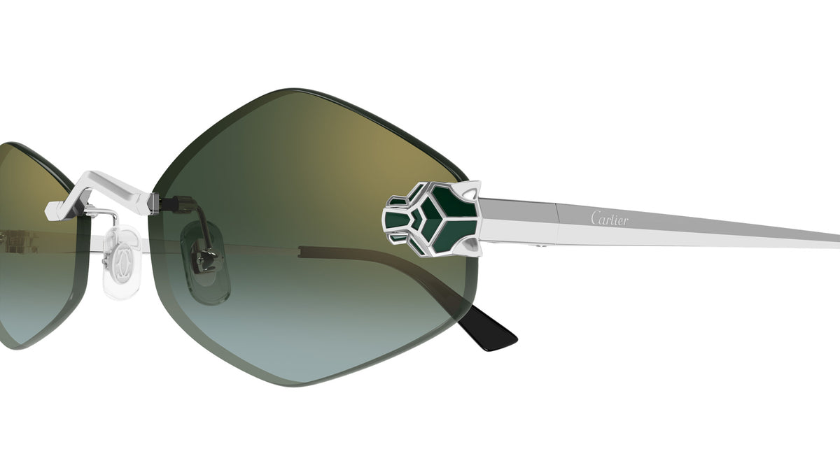 Cartier CT0433S 007 55 - Silver / Green Multi Treatment #id:ct0433s007_s:100110