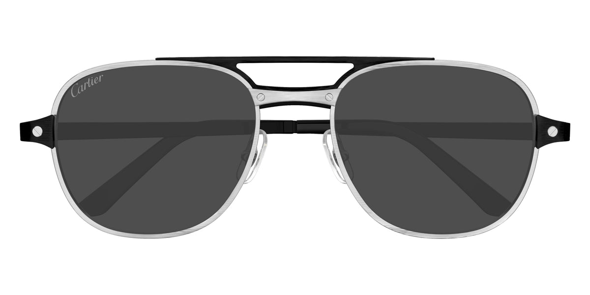 Cartier CT0477S 001 56 - Silver/Black / Smoke AR Polarized #id:ct0477s001_s:100100