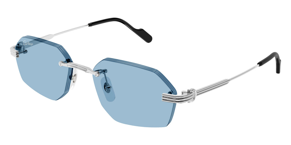 Cartier CT0616S 005 54 - Silver / Light Blue AR #id:ct0616s005_s:104105
