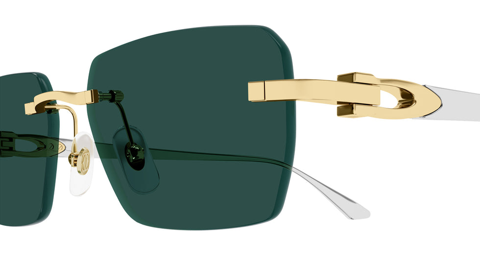 Cartier CT0660S 002 55 - Gold/Silver / Green AR #id:ct0660s002_s:102110