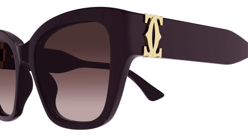 Cartier CT0666S 003 53 - Burgundy / Red Multi Treatment #id:ct0666s003_s:104110