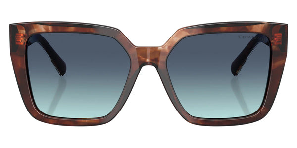 Crystal on Spotted Brown Havana / Azure Gradient Blue / 55-17-140