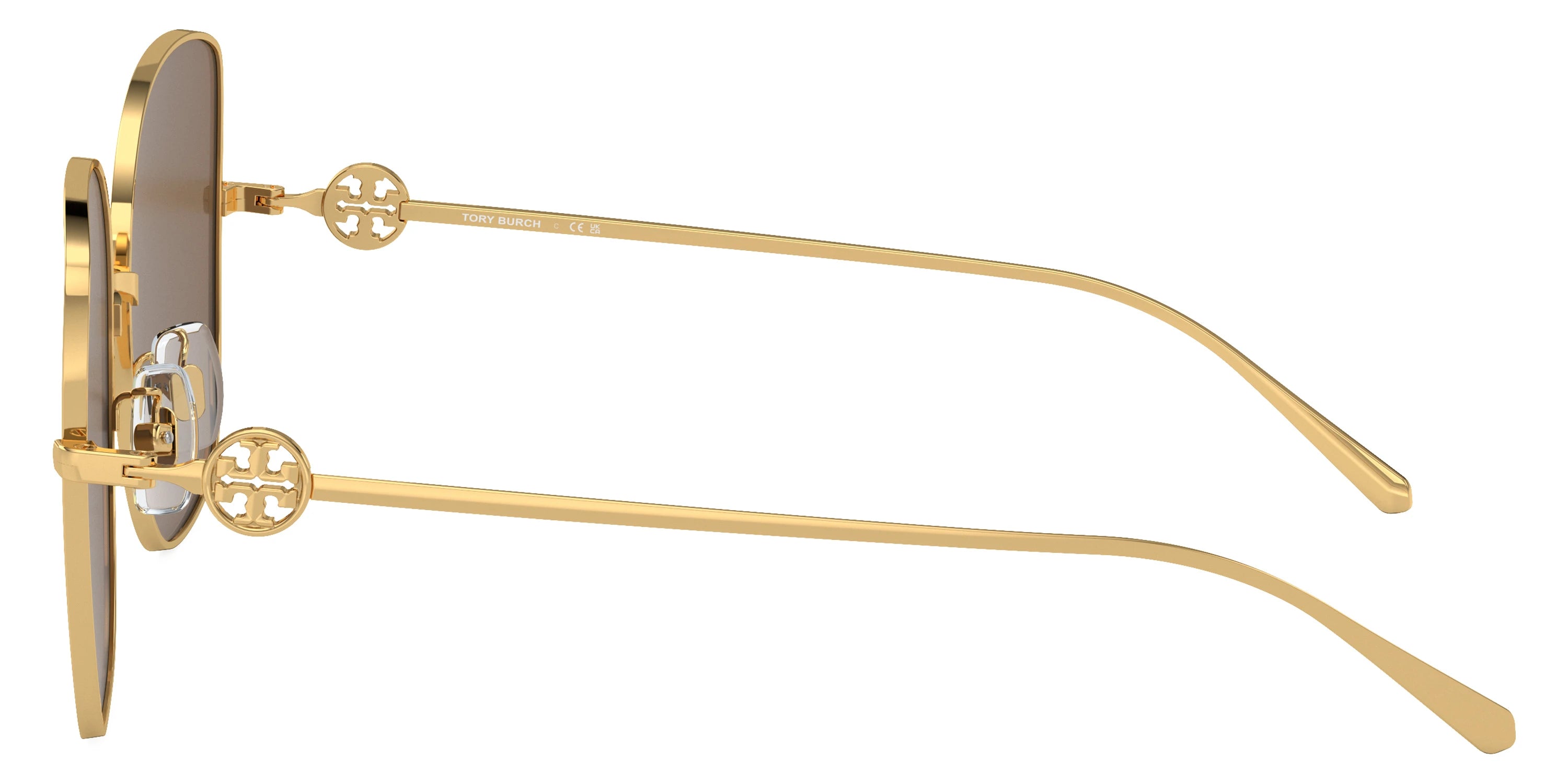 Tory Burch TY6106D 334373 60 - Shiny Gold / Dark Brown