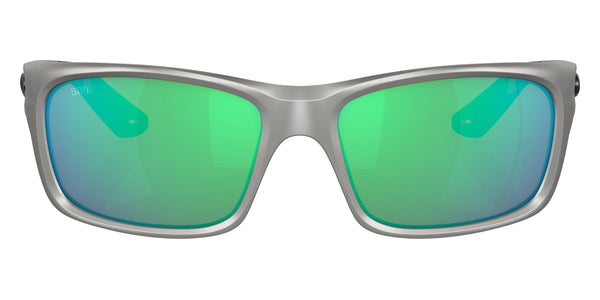 Metallic Silver / Green Mirrored Polarized / 62-16-128
