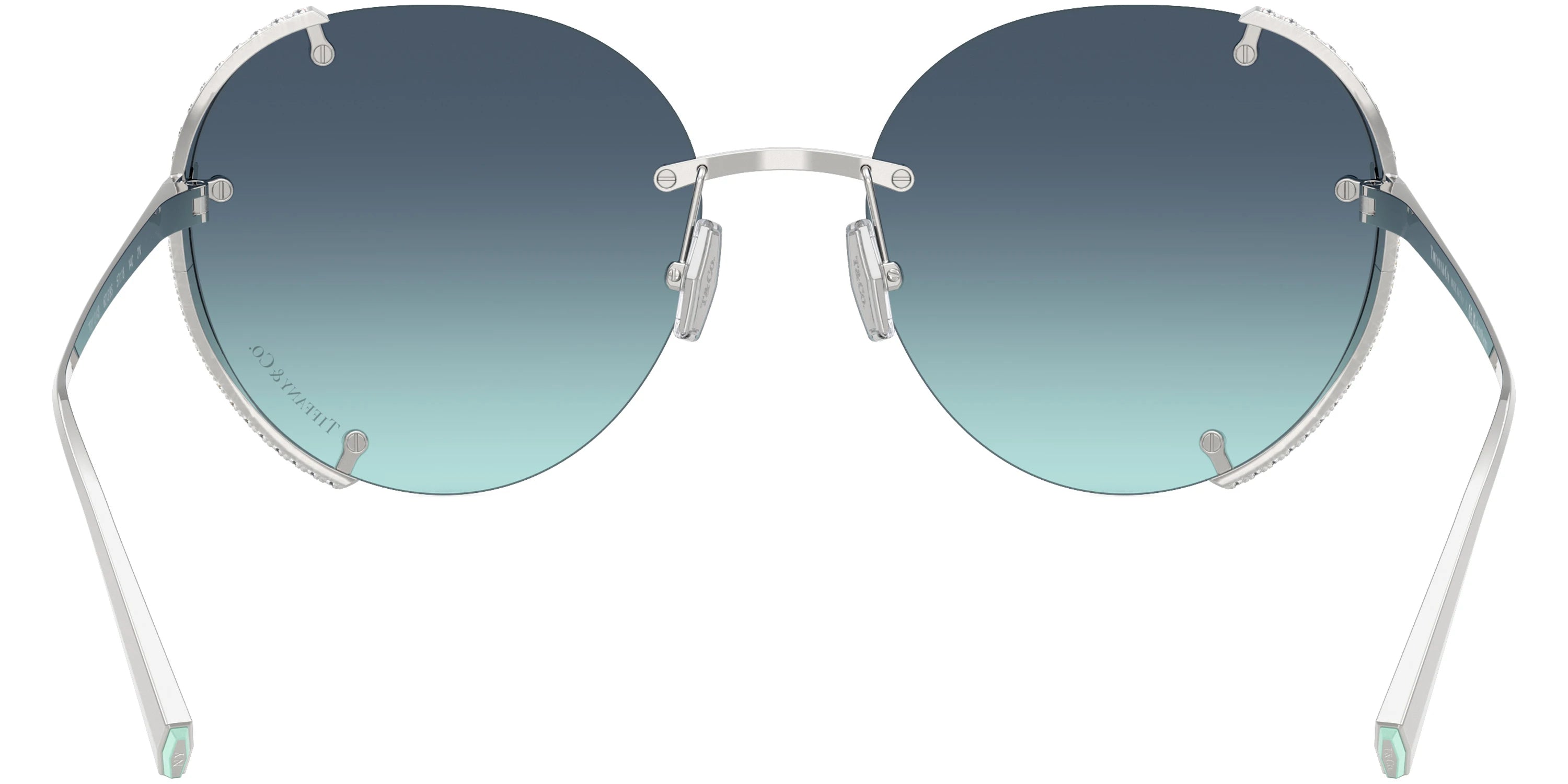 TIFFANY TF3110KB 62139S 57 - Silver Gold Plated / Azure Gradient Blue