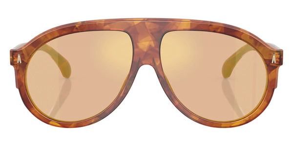 Brown Tortoise/Crystal / Dark Orange Mirrored Gold / 59-13-145