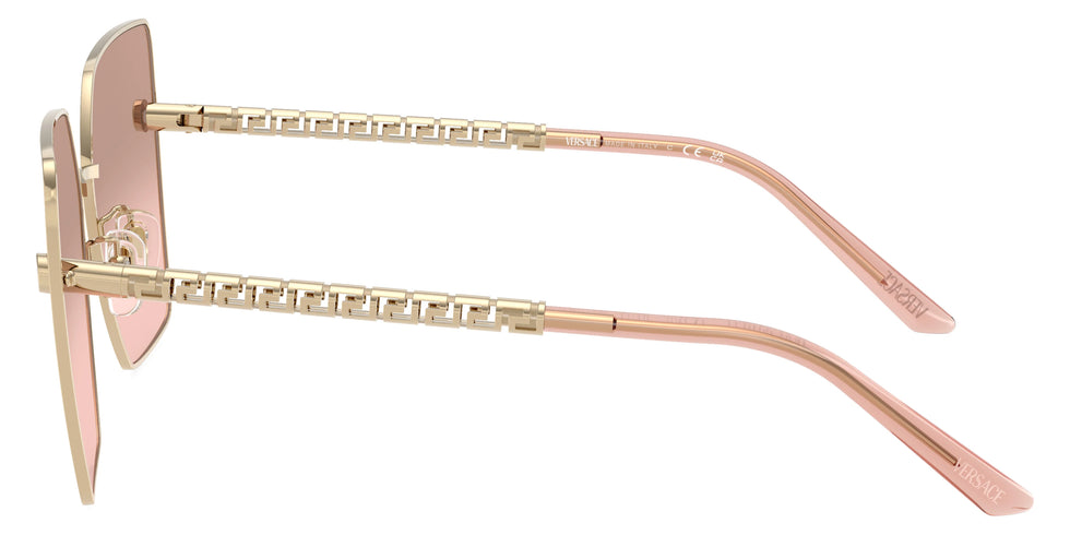 VERSACE VE2270D 12527E 63 - Pale Gold / Light Pink Mirrored Gradient Silver
