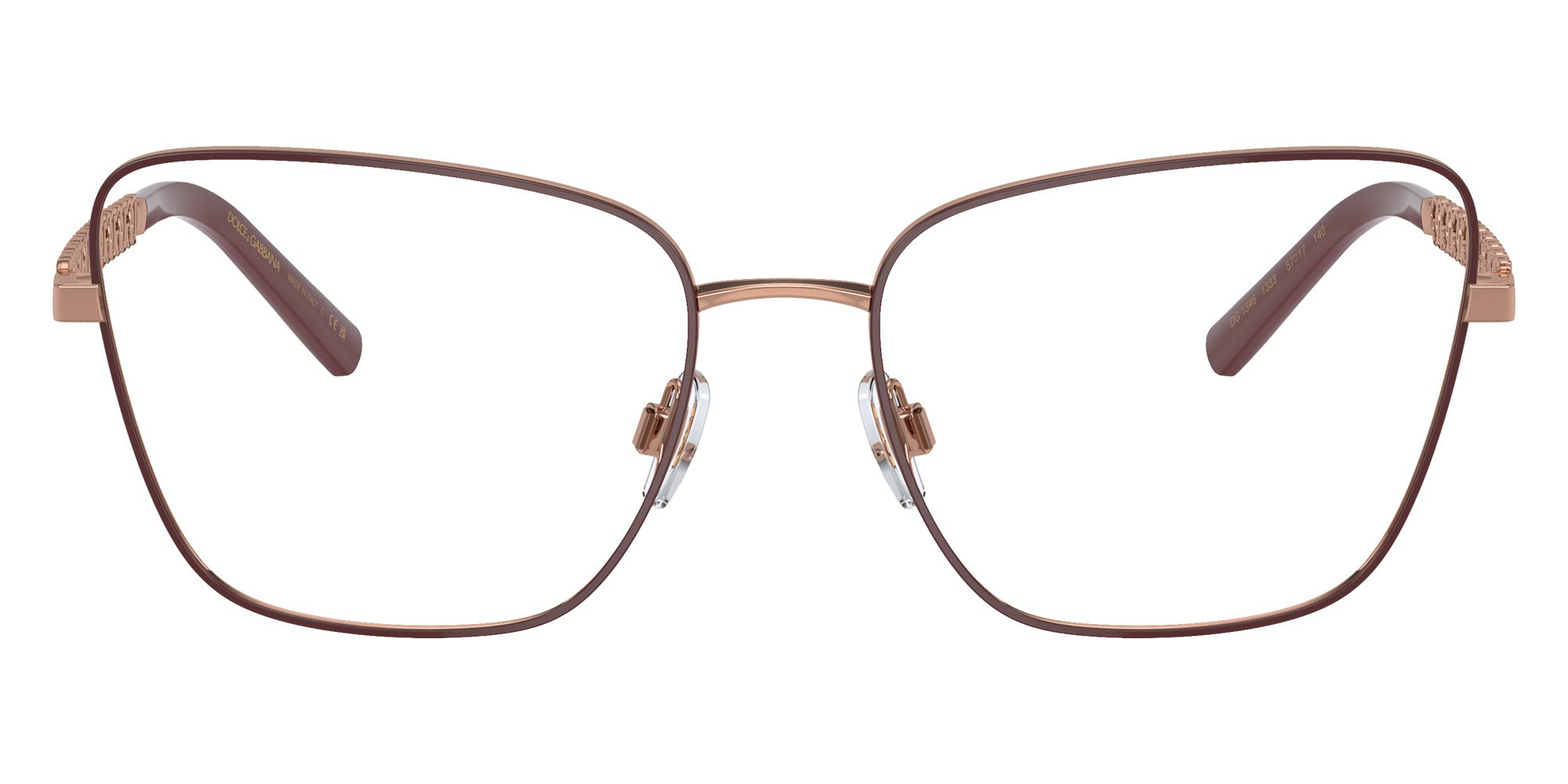 DOLCE & GABBANA DG1346 1333 55 - Pink Gold/Matte Bordeaux #id:dg13461333_s:100100