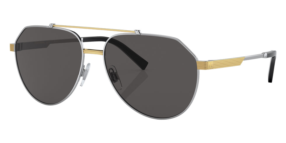 DOLCE & GABBANA DG2288 131387 59 - Silver/Gold / Dark Gray #id:dg2288131387_s:100105