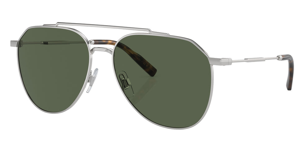 DOLCE & GABBANA DG2296 05/9A 58 - Silver / Dark Green Polarized #id:dg2296059a_s:100105