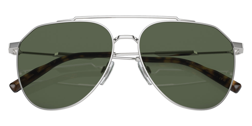 DOLCE & GABBANA DG2296 05/9A 58 - Silver / Dark Green Polarized #id:dg2296059a_s:100120