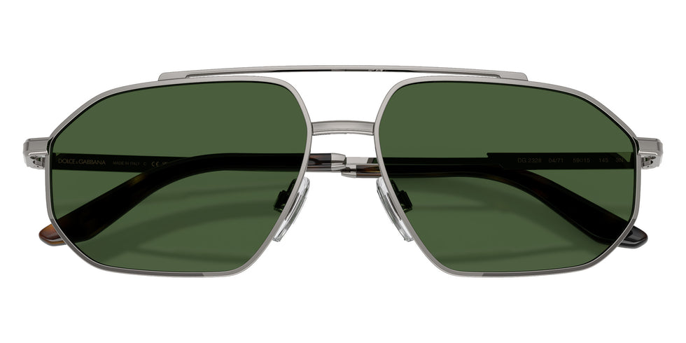 DOLCE & GABBANA DG2328 04/71 59 - Gunmetal / Dark Green #id:dg23280471_s:100120