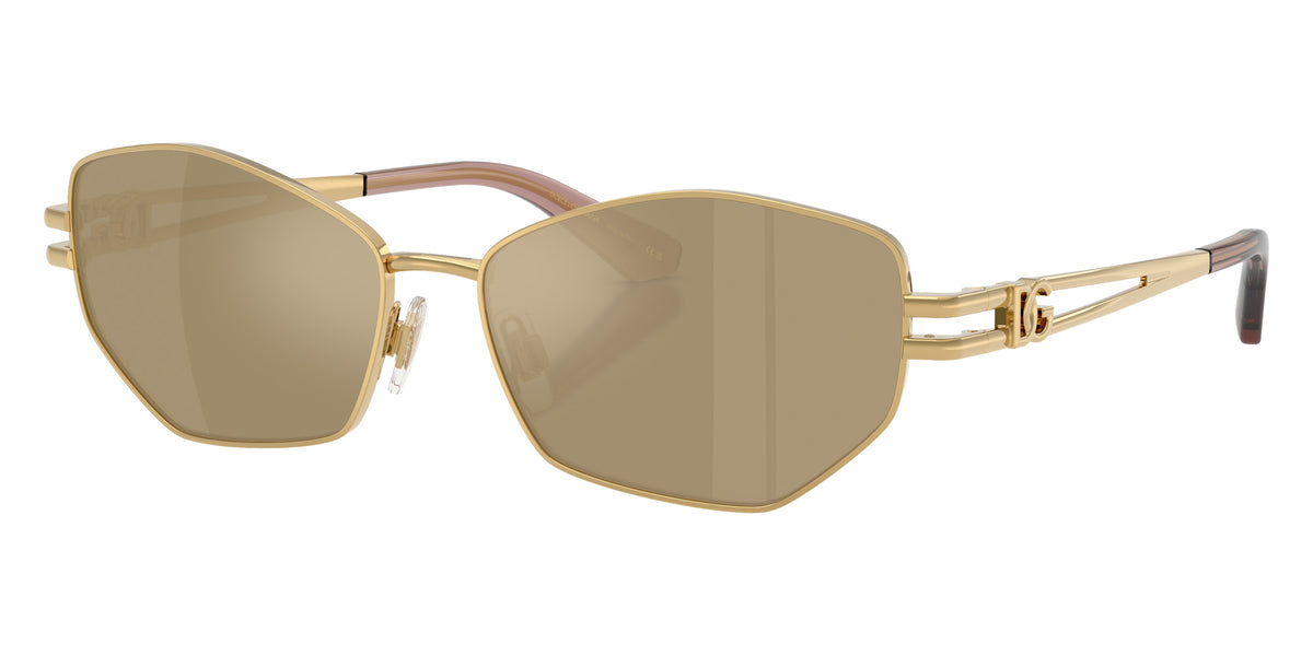DOLCE&GABBANA DG2338 02/03 58 - Gold / Clear Mirrored Real Yellow Gold #id:dg23380203_s:100105