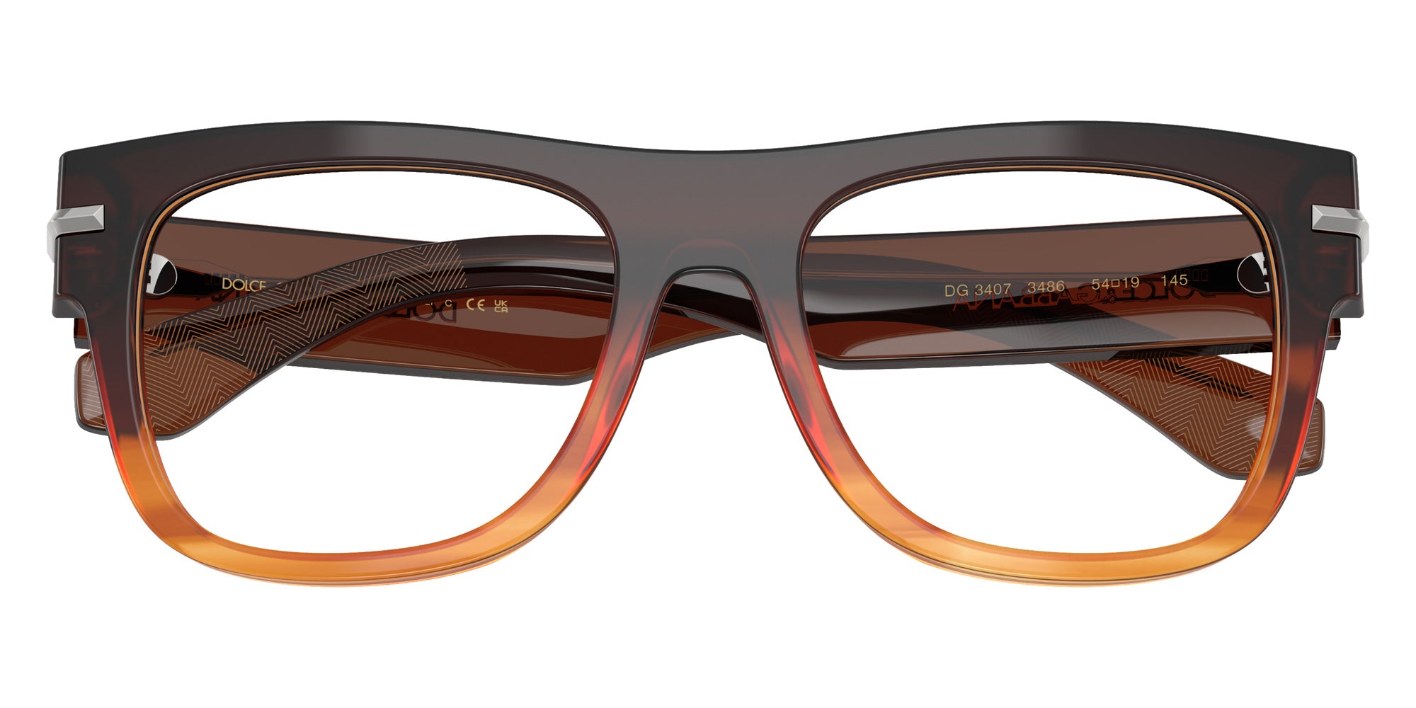 DOLCE&GABBANA DG3407 3486 54 - Gradient Striped Brown #id:dg34073486_s:104100