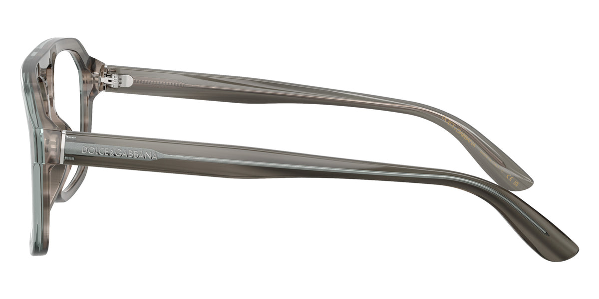 DOLCE&GABBANA DG3452 3479 57 - Transparent Gray on Striped Gray / Clear Blue Light Filter #id:dg34523479_s:100110