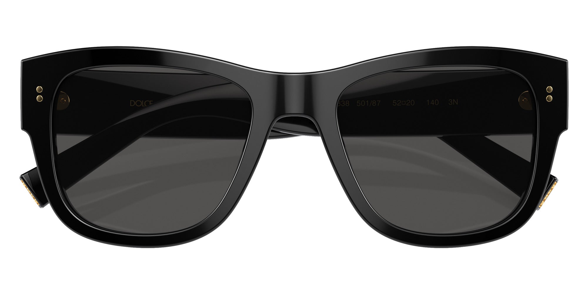 DOLCE & GABBANA DG4338 501/87 52 - Black / Dark Gray #id:dg433850187_s:100120