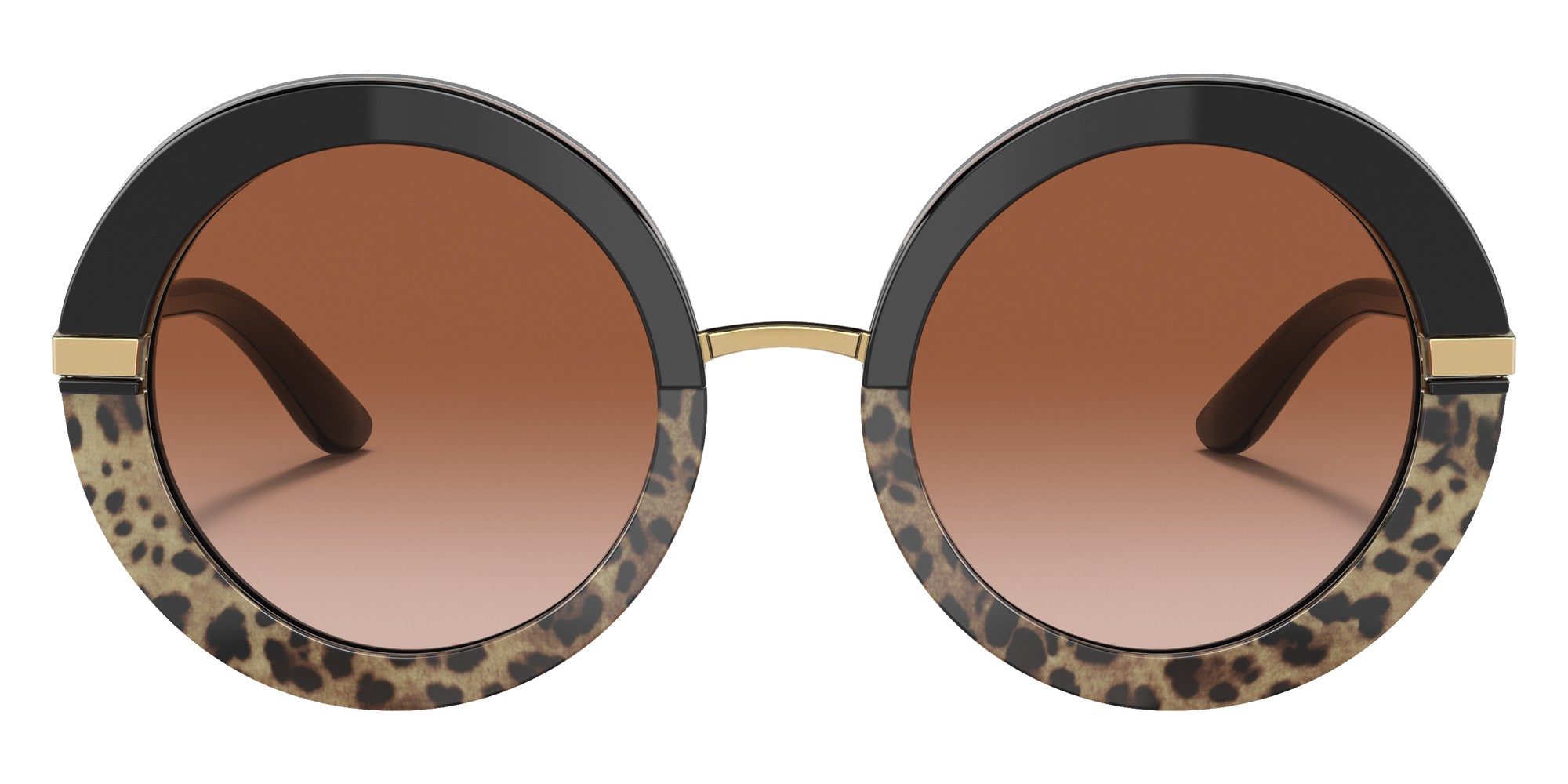 DOLCE & GABBANA DG4393F 324413 52 - Black/Leo Print / Brown Gradient #id:dg4393f324413_s:100100