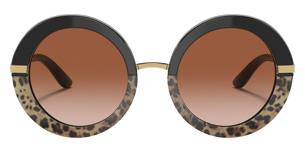 DOLCE & GABBANA DG4393F 324413 52 - Black/Leo Print / Brown Gradient #id:dg4393f324413_s:100100