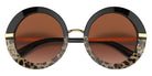 DOLCE & GABBANA DG4393F 324413 52 - Black/Leo Print / Brown Gradient #id:dg4393f324413_s:100120