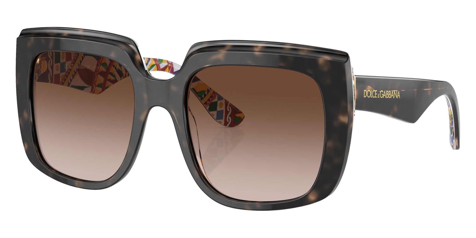 DOLCE & GABBANA DG4414 321713 54 - Havana on White Barrow / Gradient Brown #id:dg4414321713_s:100105