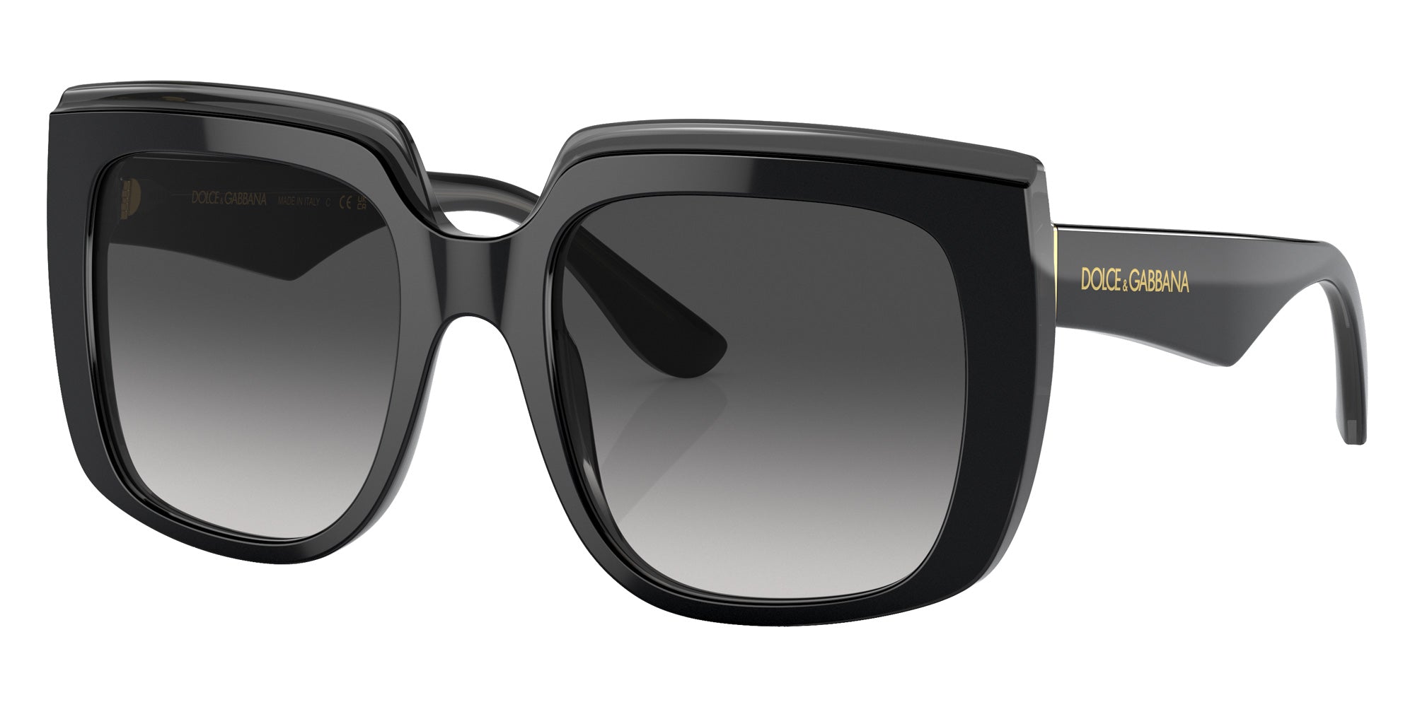 DOLCE & GABBANA DG4414 501/8G 54 - Black on Transparent Black / Gray Gradient #id:dg44145018g_s:102105