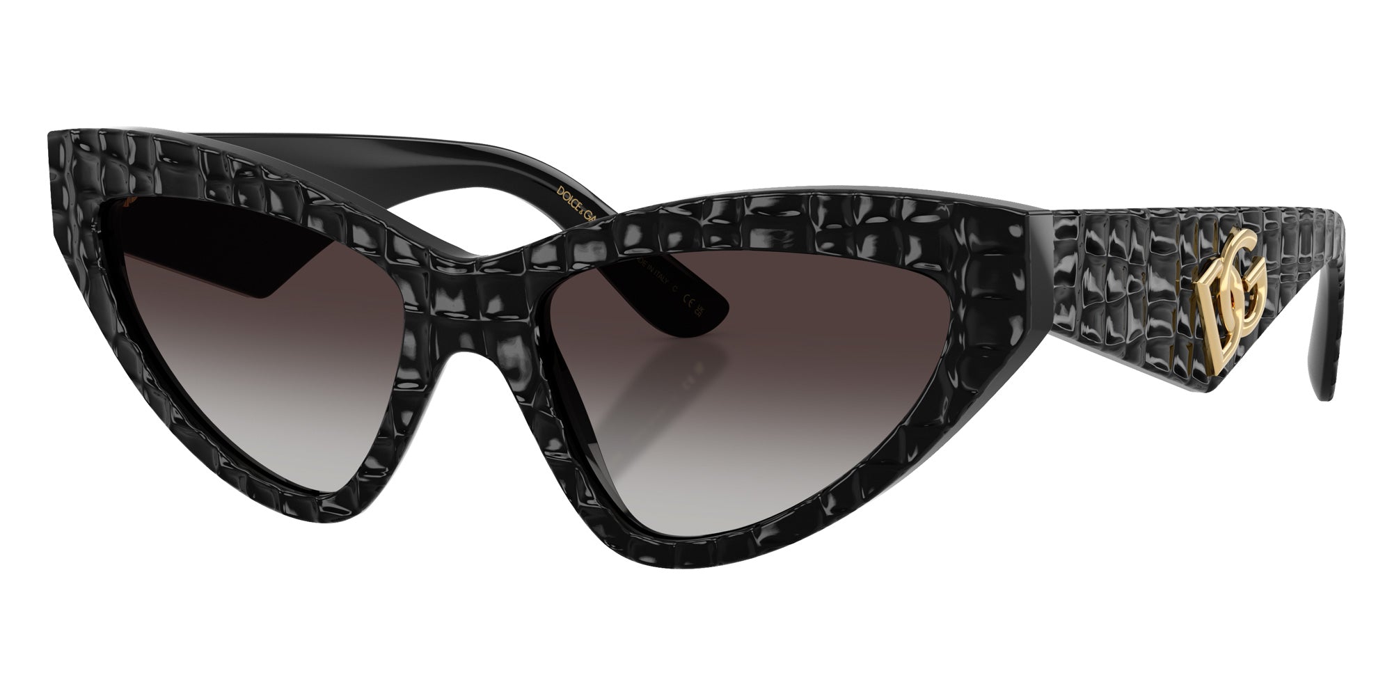 DOLCE & GABBANA DG4439 32888G 55 - Black Texture Cocco / Gray Gradient #id:dg443932888g_s:102105