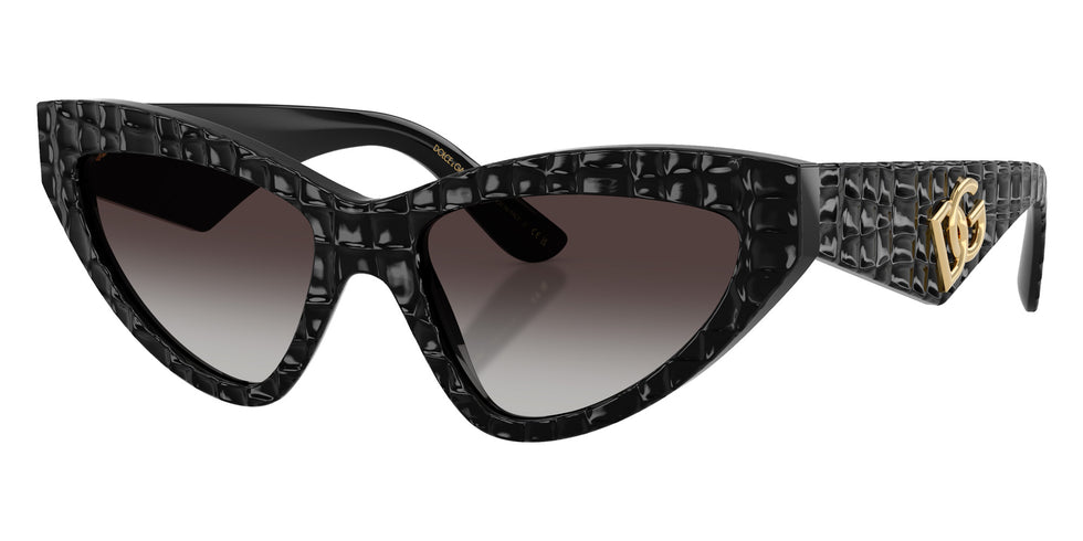 DOLCE & GABBANA DG4439 32888G 55 - Black Texture Cocco / Gray Gradient #id:dg443932888g_s:102105