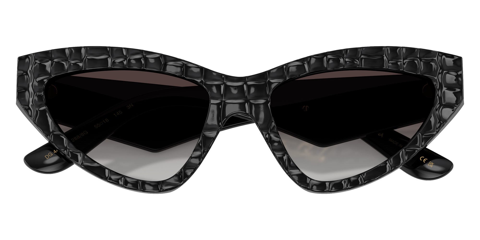 DOLCE & GABBANA DG4439 32888G 55 - Black Texture Cocco / Gray Gradient #id:dg443932888g_s:102120