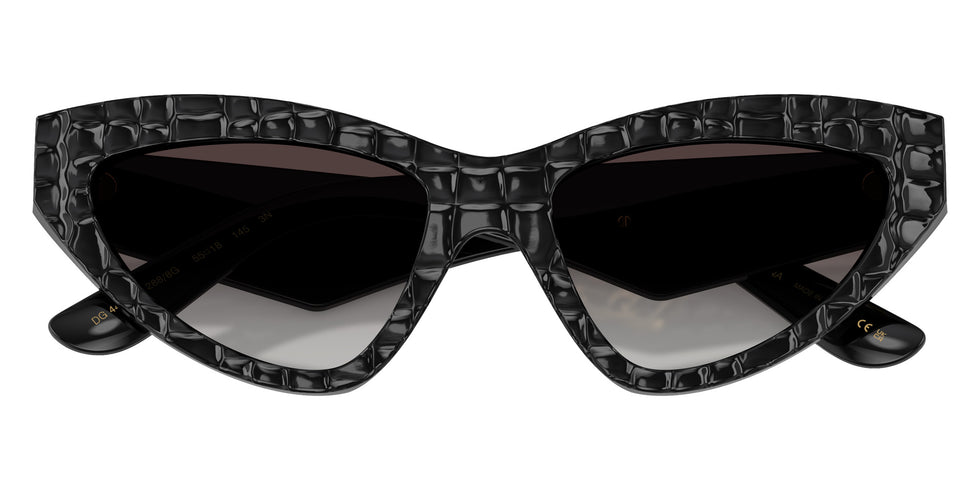 DOLCE & GABBANA DG4439 32888G 55 - Black Texture Cocco / Gray Gradient #id:dg443932888g_s:102120