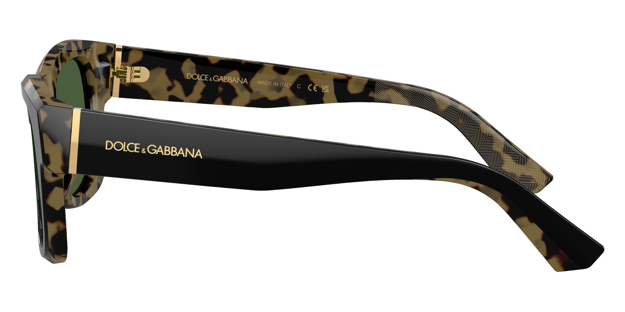 DOLCE & GABBANA DG4515 340471 52 - Black on Yellow Havana / Dark Green #id:dg4515340471_s:102110