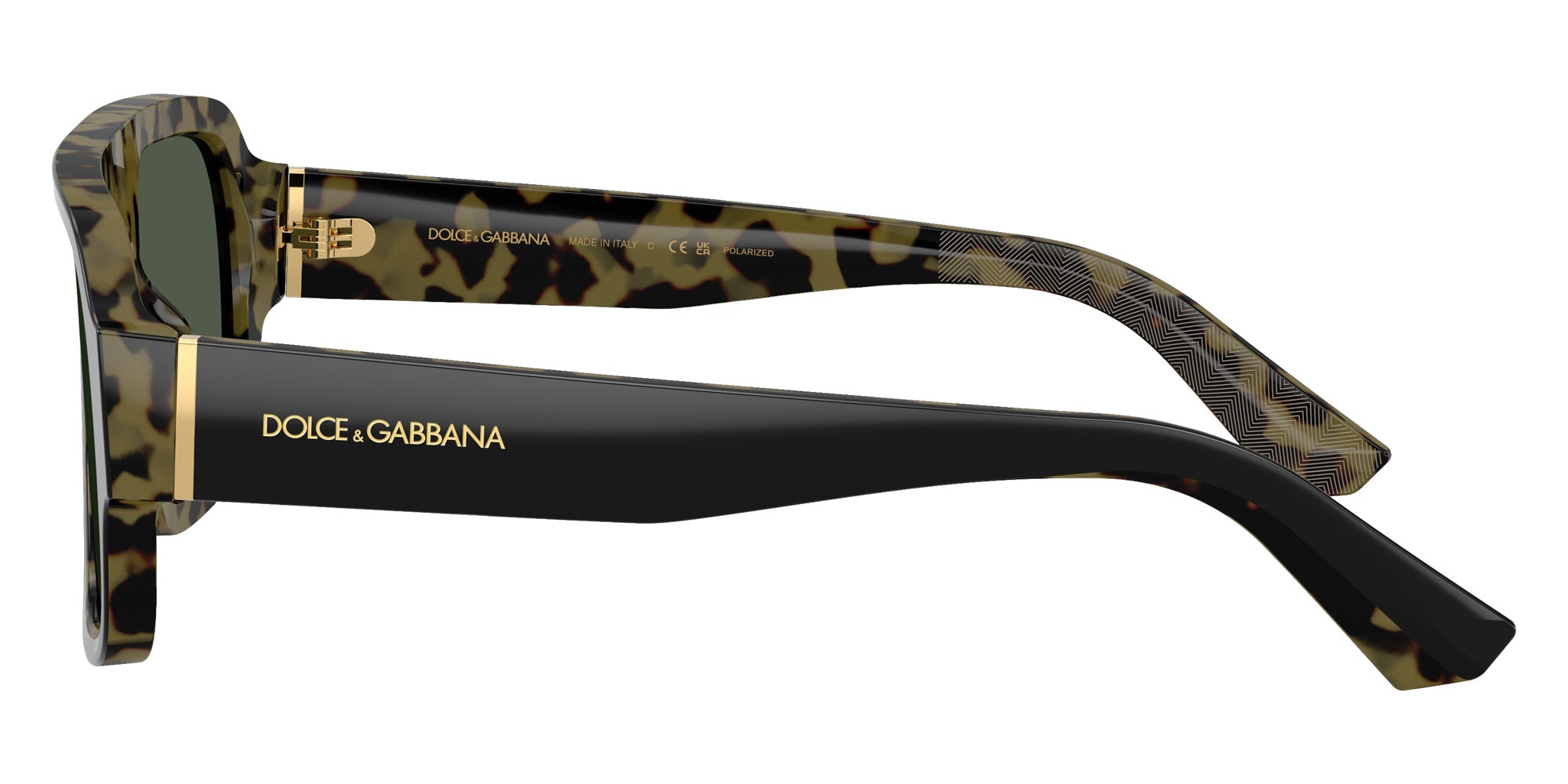 DOLCE & GABBANA DG4516 34049A 55 - Black on Yellow Havana / Dark Green Polarized #id:dg451634049a_s:102110