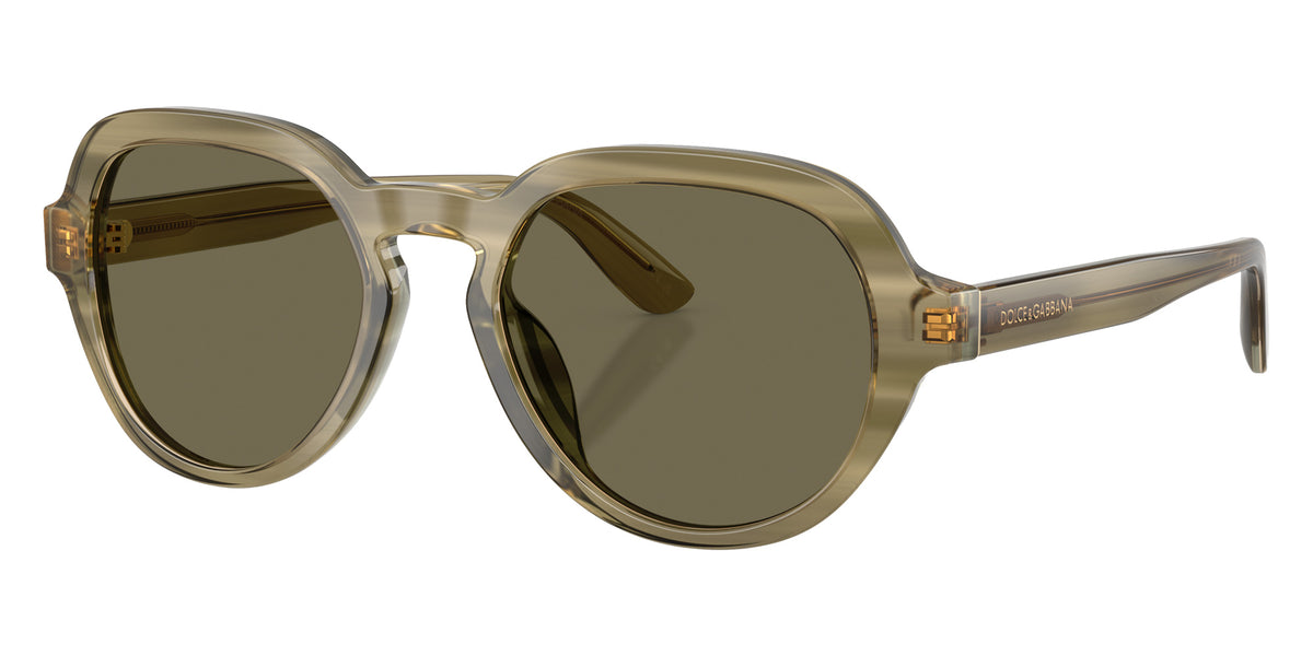 DOLCE&GABBANA DG4567 3480/3 52 - Transparent Green on Striped Green / Brown #id:dg456734803_s:100105