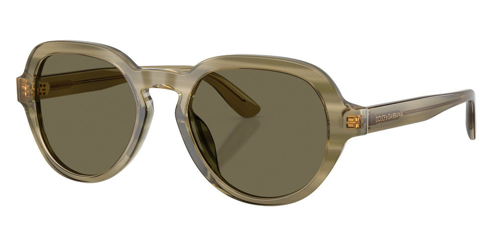DOLCE&GABBANA DG4567 3480/3 52 - Transparent Green on Striped Green / Brown #id:dg456734803_s:100105