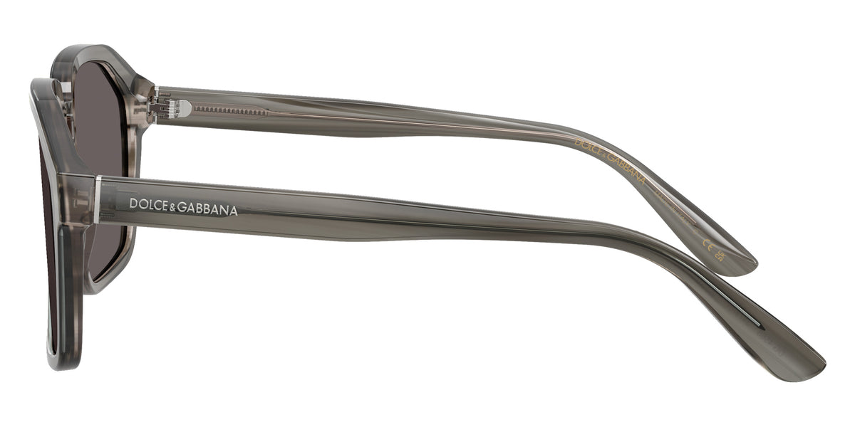 DOLCE&GABBANA DG4568 347987 56 - Transparent Gray on Striped Gray / Black Smoke #id:dg4568347987_s:100110
