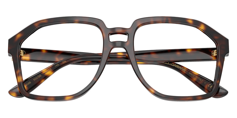 DOLCE&GABBANA DG4568 502/SB 56 - Havana / Clear Blue Light Filter #id:dg4568502sb_s:110120