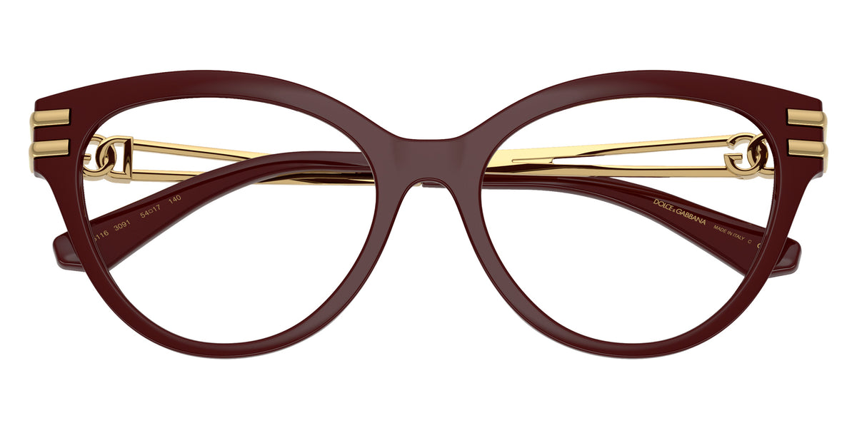 DOLCE&GABBANA DG5116 3091 52 - Bordeaux / Clear Blue Light Filter #id:dg51163091_s:100120
