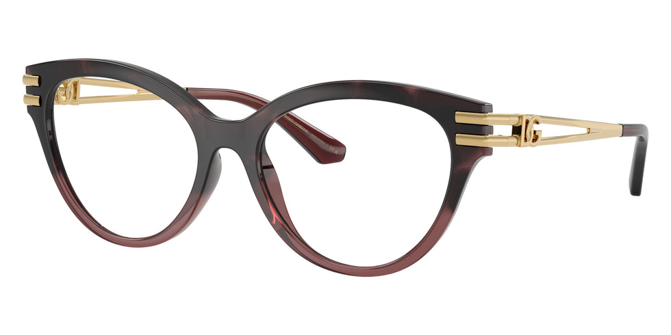 DOLCE&GABBANA DG5116 3493 52 - Burgundy Havana Gradient / Clear Blue Light Filter #id:dg51163493_s:108105